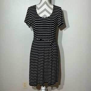 Calvin Klein Black and White Midi Dress Women’s 12